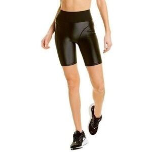 GOOD AMERICAN high waisted shiny biker shorts size 1 small